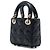 Dior Black Micro Lambskin Cannage Lady Dior Nero - vista 2