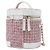 Vanity Necessaire Chanel in Tweed Rosso e Pelle di Agnello CC - vista 2