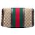 Borsa Boston Gucci Joy media in tela GG beige con banda Web - vista 3