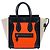 Céline Celine Luggage Tote Micro aus tricolor Leder in Orange
