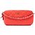Clutch Chanel Orange CC in pelle di agnello matelassé con doppia zip e catena Arancione
