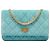 Chanel Blue Quilted Velvet Reissue 2.55 Wallet on Chain Turchese