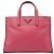 Borsa Tote Prada Pink Saffiano Soft Triple Pocket Rosa