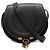 Chloé Marcie Saddle Crossbody in pelle grana piccola nera Small Nero