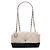 Chanel Beige CC Bicolor Quilted Calfskin and Caviar Single Flap