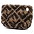 Fendi Brown Zucca Shearling Pyramid Pouch Braun - Ansicht 2