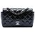 Chanel Blue Mini Rectangular Classic Patent Single Flap Blu navy