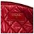 Chanel Boy O Case Clutch aus gestepptem Lammleder in Rot, Medium mit Kette Bordeaux - Ansicht 5