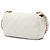 Chanel Mini Quilted Calfskin Crystal Pearls Chain Flap Bianco - vista 2