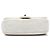 Chanel Mini Quilted Calfskin Crystal Pearls Chain Flap Bianco - vista 3