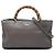 Borsa Gucci Bamboo Shopper media in pelle di vitello marrone