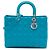 Dior Blue Large Lambskin Cannage Lady Dior Turchese