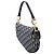 Borsa Saddle Dior in tela Oblique blu - vista 2