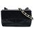 Chanel Black Medium Quilted Lambskin Resin Chain Single Flap Nero