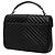 Borsa College Monogram Saint Laurent in pelle di pecora chevron nera Large Nero - vista 2