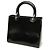 Dior Black Medium Glazed Calfskin Lady Dior Nero - vista 2