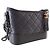Chanel Gabrielle Hobo Small aus gestepptem grauem Kalbsleder Braun Anthrazitgrau - Ansicht 2