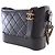 Chanel Gabrielle Hobo Small aus gestepptem grauem Kalbsleder Braun Anthrazitgrau - Ansicht 3