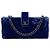 Portacellulare Chanel Blue Mini CC Quilted Velvet con catena