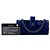 Portacellulare Chanel Blue Mini CC Quilted Velvet con catena - vista 6