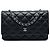 Portafoglio Chanel Black CC Quilted Lambskin Wallet On Chain Nero