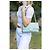 Mademoiselle Borsa Chanel 2.55 Classic Flap Verde Menta Lambskin Medium Verde chiaro - vista 3