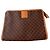 Céline Pochette Triomphe en toile enduite marron Monogramme