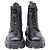 Stivali combat Prada Monolith in pelle nera e nylon Nero - vista 2