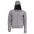 Felpa con cappuccio Moncler con zip e dettagli trapuntati in cotone grigio