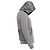Felpa con cappuccio Moncler con zip e dettagli trapuntati in cotone grigio - vista 3