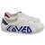 Sneakers Gucci Ace Loved in pelle bianca Bianco - vista 3