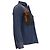 Camicia in denim Dolce & Gabbana DG Army Collection con patch in cotone blu - vista 3