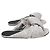 Sandali Slide Balenciaga Drapy Newspaper in pelle bianca Bianco - vista 4