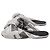 Sandali Slide Balenciaga Drapy Newspaper in pelle bianca Bianco - vista 5