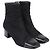 2.55 Botines de punta cuadrada Chanel en glitter negro - vista 3