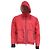 Giacca a vento Moncler con cappuccio e zip in poliammide rossa Rosso