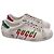 Sneakers Gucci Ace Blade Distressed in pelle bianca Bianco - vista 3