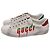 Sneakers Gucci Ace Blade Distressed in pelle bianca Bianco - vista 4