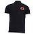 Polo Moncler con grande patch logo in cotone nero