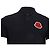 Polo Moncler con grande patch logo in cotone nero - vista 2