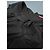 Polo Moncler con grande patch logo in cotone nero - vista 8