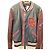 Dolce & Gabbana DG Logo Varsity Bomber Jacket in Multicolor Lamb Leather  Red Dark red - view 11