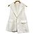Autre Marque Chaleco Peplum ANAYI de Tweed Basket Blanco
