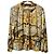 Autre Marque Chaqueta camisa elástica sin cuello con estampado floral LEONARD Castaño Multicolor Amarillo