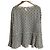 Autre Marque Ingeborg Chiffon-Bluse mit Punkten Braun Grau - Ansicht 2