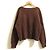Autre Marque Pullover de malha Babylone com decote em V e pele Marrom - vista 2