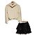 Autre Marque Set 2way Snidel Gonna a Volant e Maglia Crudo