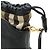 Borsa a tracolla in pelle Burberry Check Marrone Nero - vista 4