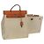 Hermès HERMES Herbag A Dos Backpack Canvas 2way Beige Silver