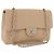 CHANEL Matelasse 25 Chain Shoulder Bag Cotton Beige Silver CC